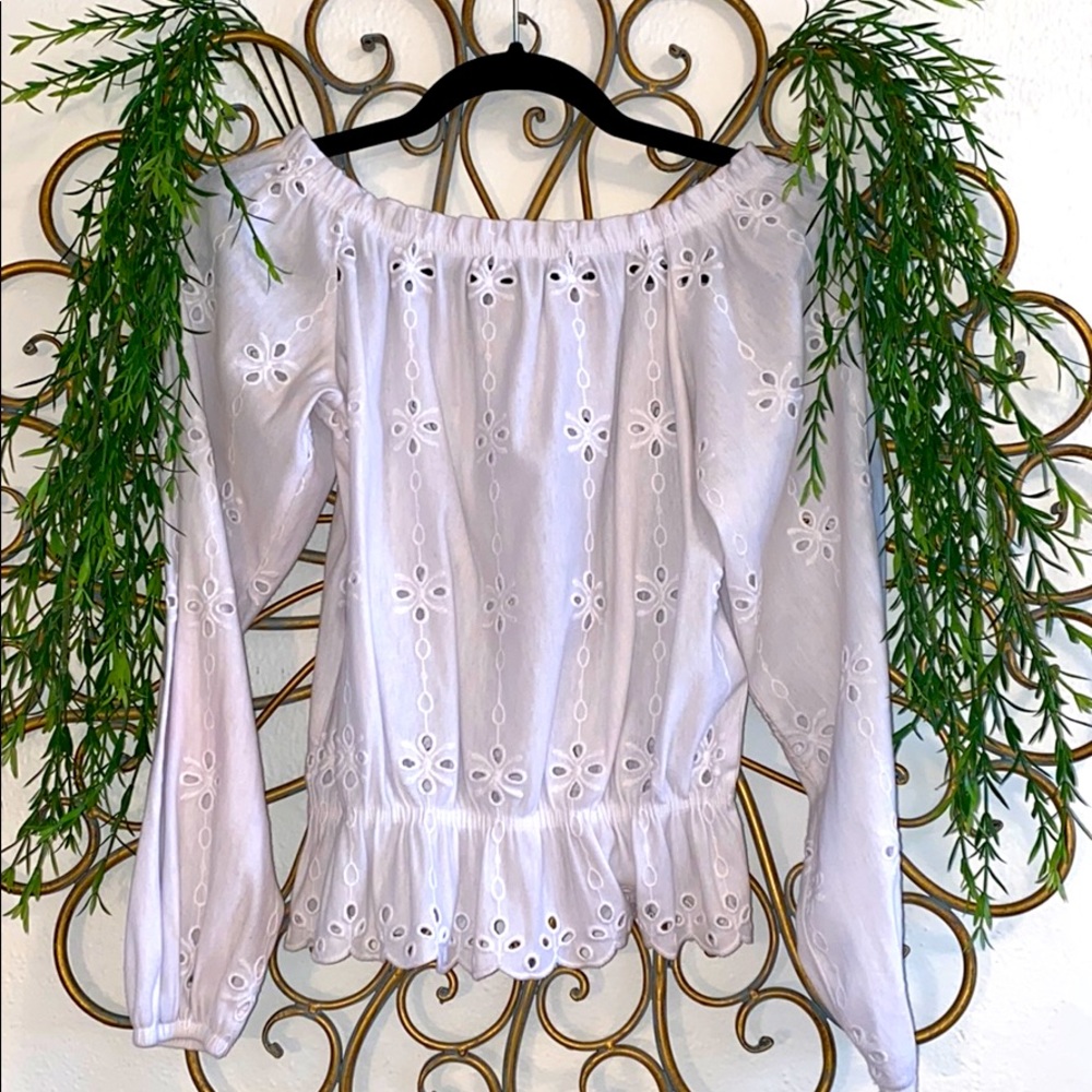 White off shoulder top
